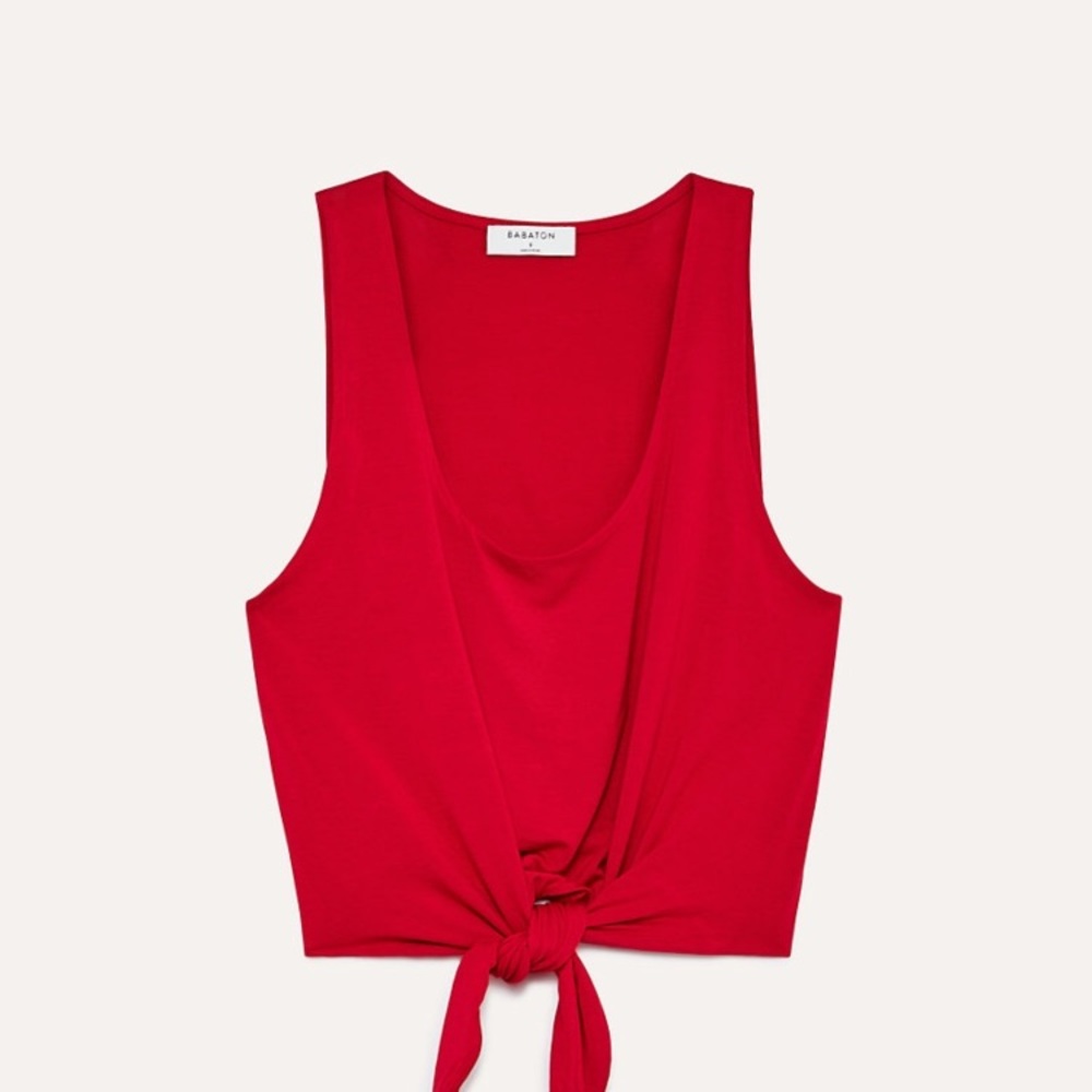 Aritzia red crop top